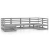 vidaXL 6 pcs conjunto lounge de jardim pinho maci&ccedil;o