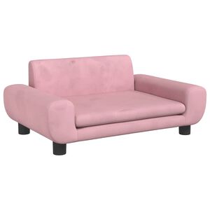 vidaXL Cama para c&atilde;es 70x45x33 cm veludo rosa
