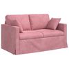 vidaXL Sof&aacute; 2 pcs Rosa Dimens&otilde;es gerais: 138 x 78 x 80 cm (L x P x A)