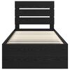 vidaXL Estrutura da Cama Preto 75 x 190 cm Madeira de Pinheiro S&oacute;lida