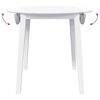vidaXL Mesa de jantar madeira seringueira maciça branco
