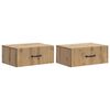 vidaXL Gabinete de Canto Montado na Parede 2 pcs Carvalho Arttisan
