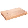 vidaXL Tampo de mesa 60x40x(2-6) cm carvalho tratado castanho-claro