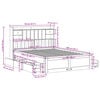 vidaXL Cama com estante sem colchão 150x200 cm pinho maciço