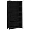 vidaXL Estante 80x35x154 cm madeira de pinho maci&ccedil;a preto