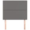 vidaXL Cabeceira Cinza 90x5x118/128 cm Couro Sint&eacute;tico