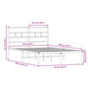 vidaXL Estrutura de cama sem colch&atilde;o 160x200cm metal carvalho sonoma