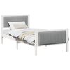 vidaXL Estrutura da cama Branco e cinza claro 90 x 190 cm