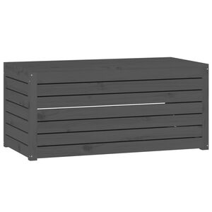 vidaXL Caixa de jardim 101x50,5x46,5 cm madeira de pinho maci&ccedil;a cinza