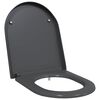 vidaXL Assento de Vaso Sanit&aacute;rio Antracite 49 x 36 x 4 cm Duroplast