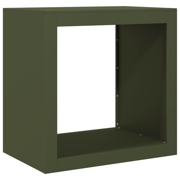 vidaXL Suporte para lenha 60x40x60 cm a&ccedil;o verde