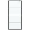 vidaXL Divis&oacute;ria de chuveiro 90x195 cm vidro opaco ESG preto