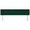 vidaXL Cabeceira de cama c/ abas veludo 163x16x78/88cm verde-escuro