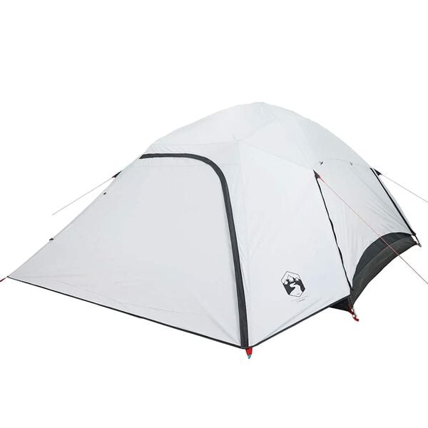 vidaXL Tenda familiar c&uacute;pula p/ 6 pessoas opaca imperme&aacute;vel branco