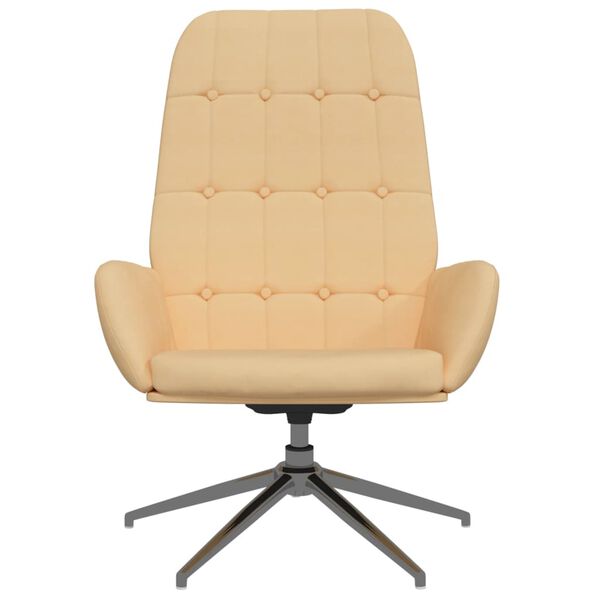 vidaXL Cadeira de descanso camur&ccedil;a artificial cor creme