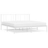 vidaXL Estrutura de cama com cabeceira 183x213 cm metal branco