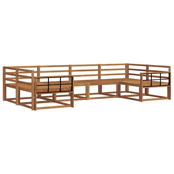 vidaXL Conjunto de Sof&aacute;s para Exterior 6 pcs Natural