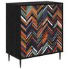 vidaXL Ba&uacute; de Gavetas OMMEN Estampa geom&eacute;trica 66 x 36,5 x 76 cm
