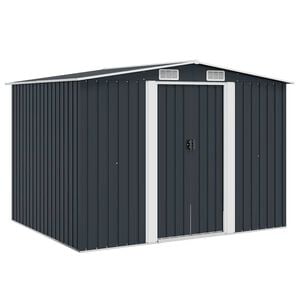 vidaXL Abrigo de jardim 257x205x178 cm a&ccedil;o antracite