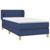vidaXL Cama com molas/colch&atilde;o 90x190 cm tecido azul