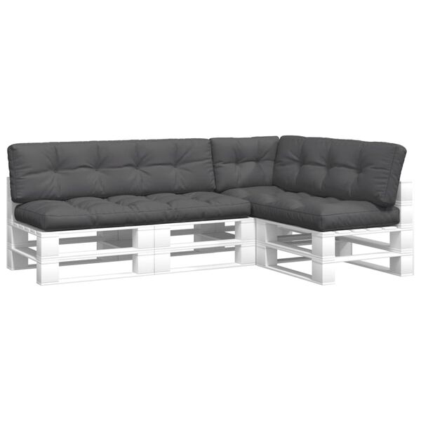 vidaXL Almofad&otilde;es de paletes 5 pcs tecido antracite