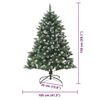 vidaXL &Aacute;rvore de Natal Artificial Verde 150 cm PVC, Pl&aacute;stico e A&ccedil;o