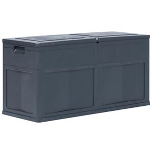 vidaXL Caixa de arruma&ccedil;&atilde;o para jardim 320 L preto