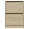 vidaXL Sapateira 60x21x87,5 cm derivados de madeira carvalho sonoma