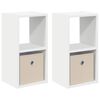 vidaXL Mesa-de-cabeceira 2 unid. Branco 25,5 x 22 x 49,5 cm