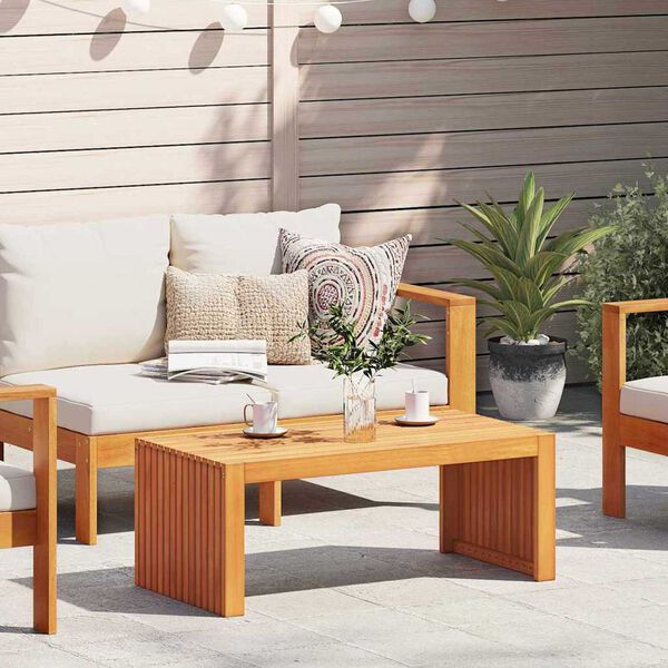 vidaXL Mesa Lateral Castanho 90 x 45 x 35 cm Madeira S&oacute;lida de Ac&aacute;cia