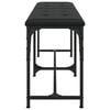 vidaXL Banco de jantar 124x32x45 cm a&ccedil;o e couro artificial preto