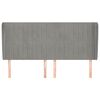 vidaXL Cabeceira cama c/ abas veludo 163x23x118/128 cm cinzento-claro