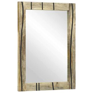 vidaXL Espelho de banheiro Retangular Natural 50 x 2,5 x 70 cm