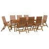 vidaXL Conjunto de jantar de jardim de 9 pe&ccedil;as Natural