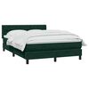 vidaXL Box Cama primavera com Colch&atilde;o Verde Escuro 140x210 cm Veludo
