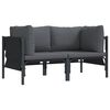 vidaXL M&oacute;veis para Exterior 2 Pe&ccedil;a Antracite 80 x 80 x 71 cm A&ccedil;o