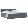 vidaXL Cama com Armazenamento Cinza Escuro 200 x 200 cm Veludo