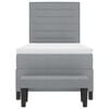 vidaXL Cama Box com colch&atilde;o Cinzento-claro 80 x 200 cm tecido