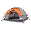 vidaXL Tenda campismo c&uacute;pula 4 pessoas liberta&ccedil;&atilde;o r&aacute;pida cinza/laranja