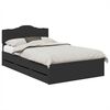 vidaXL Cama com Armazenamento Preto 120 x 190 cm Madeira processada