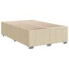 vidaXL Cama boxspring com colch&atilde;o 120x190 cm tecido cor creme