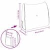 vidaXL Travesseiro para Costas Cinza Escuro 60 x 24 x 50 cm tecido