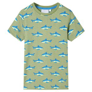 vidaXL T-shirt de crian&ccedil;a cor caqui-claro 104