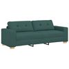 vidaXL Sof&aacute; 3 pcs Verde Escuro 221 x 80 x 80 cm
