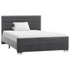 vidaXL Estrutura de cama 120x200 cm camur&ccedil;a artificial cinzento