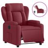 vidaXL Poltrona el&eacute;trica reclin&aacute;vel tecido vermelho tinto