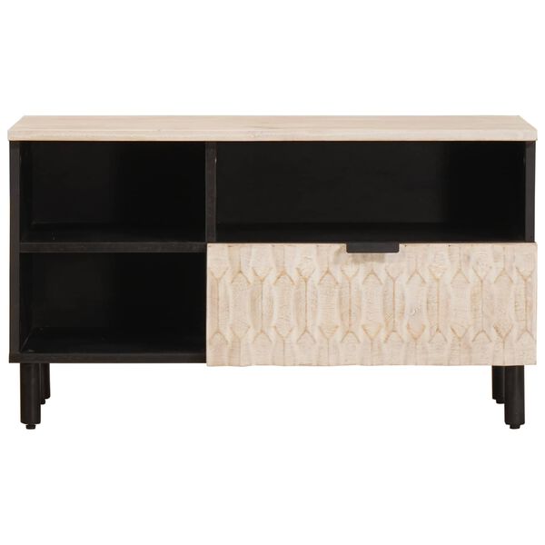 vidaXL Gabinete para TV Acabamento em Wash Branco 80 x 33 x 46 cm