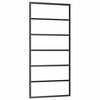 vidaXL Porta deslizante em vidro ESG e alum&iacute;nio 90x205 cm preto