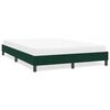vidaXL Estrutura de cama sem colch&atilde;o 140x210 cm veludo verde-escuro