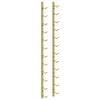 vidaXL Garrafeira de parede para 12 garrafas 2 pcs ferro dourado